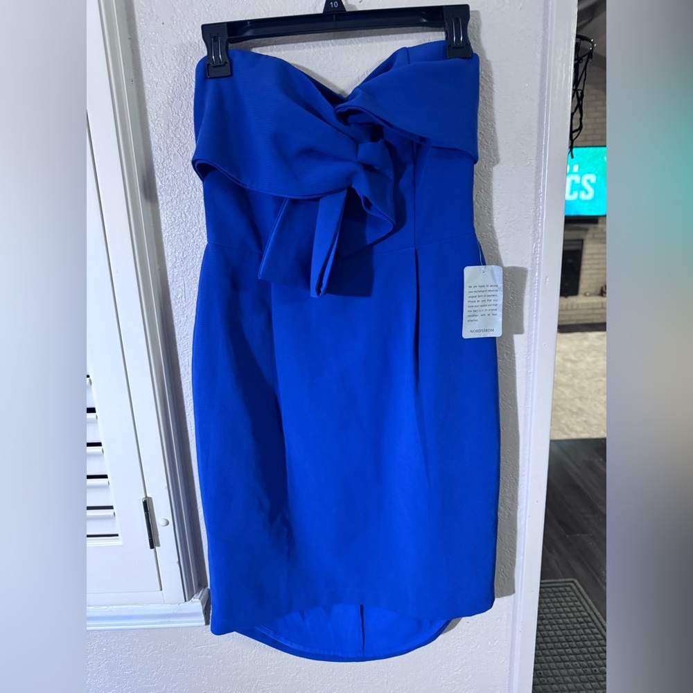 Adelyn Rae Vibrant Blue Strapless Dress